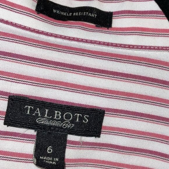 Talbots Stripe Button Down Shirt 6 - Picture 4 of 5